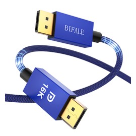 BIFALE VESA Certified 8K DisplayPort 1.4 Cable 25ft, DP 1.4 Cable Nylon Braided Supports (8K@60Hz, 4K@144Hz and 1080P@240Hz), HBR3, 32.4Gbps, HDCP 2.2, HDR, DSC 1.2 for Laptop PC TV Gaming Monitor