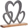 Brandsseller Decorative Stand Hearts Aluminium Approx. 23 x 21 cm