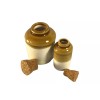 Streets Ahead Pair of Miniature Glazed Stoneware Jars with Corks,