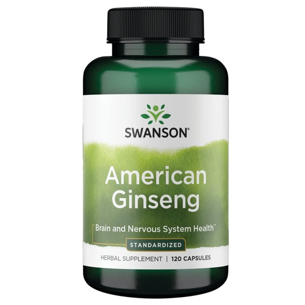 Swanson American Ginseng (Standardized) 300 Milligrams 120 Capsules