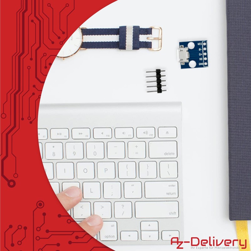 AZDelivery 50 x Micro USB Port Socket | USB Power