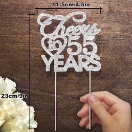 Sweet 16 Decoración para tarta para 16 años de cumpleaños o 16 aniversario de boda con diamantes de imitación, color plateado (dorado), 55