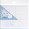 Darice, White/Silver VL296 Printable Square Gift Tag with Pearl Accent,