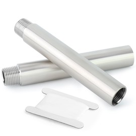 TAISHER 2PCS Stainless Steel Pipe Fittings, 1/2" NPT Male x 1/2" NPT Female Threaded, 6" Length Thickened Nipple Cast Pipe