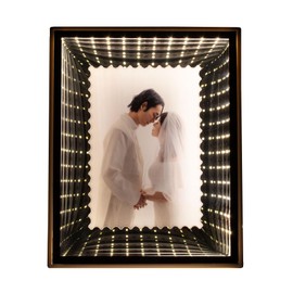 A-ITEM Newlyweds LED Photo Frame 20x25cm USB Powered Picture Size 13x18cm
