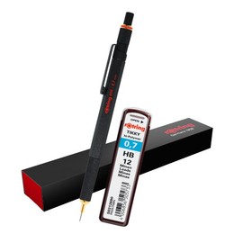 rOtring 800 Mechanical Pencil 0.7mm Black with Extra Tikky Leads HB 0.7mm 1904446