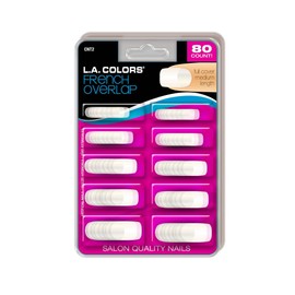 L.A. Colors Nail Tips, French Overlap, 80 Count