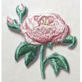 embroidery flower patch SIZE: 1 3/8 X 1 3/4 inch