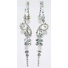 Stunning Faux Pearl and Simulated Rhinestone Drop Post Earrings