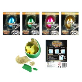 HENBRANDT Dinosaur Babies - Hatching & Growing Egg 6cm In Randomly Assorted Colours (Pack of 4)