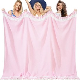Genovega Oversized Giant Turkish Beach Towel Blanket Extra Large XXL Lightweight Quick Dry Sand Free Boho Throw Pool Cloud Sandrpoof Blankets Women Men Big Jumbo Wide 2 Person Size Dot Pink