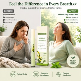 Natural Aromatherapy, Mullein Herbal Diffuser Pen, Non Electric Herbal Purifier, Natural Inhaler Stick for Breathing Ease, Herbals Diffuser Pen, Botanical Respiratory Support Pen, Gentle Formula