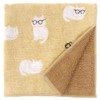 Hamamonyo Washed Towel Handkerchief, Cat Glasses