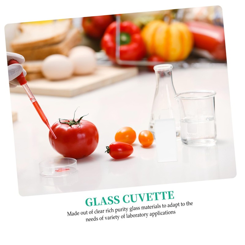 Hohopeti 2pcs Optical Glass Cuvettes for Spectrophotometry Pathlength High Purity