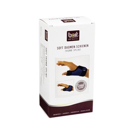 bort 112710 Medium Blue Soft Thumb Splint for Immobilization of the Thumb Base Joint Right and Left Wearable Medium Blue