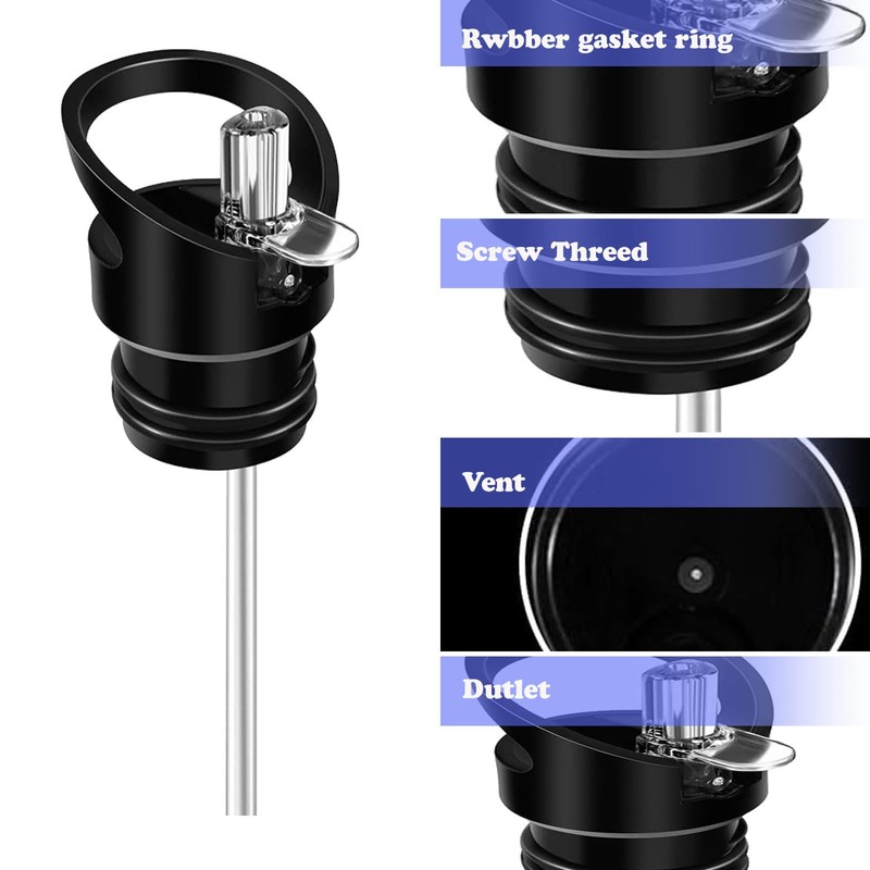 2 Replacement Caps, with Straw, Klean Kanteen Lid, Standard Calibre