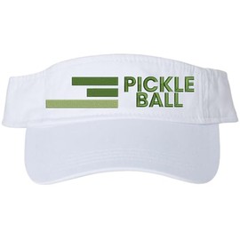 Retro Pickleball Visor - Great for Pickle Ball Gifts & Pickleball Games - Embroidered Visor for Men and Women, White