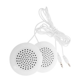 Angoily 2pcs Portable Mini Pillow Speaker Jack Compact Design for Travel and Sleeping for Cd Players Lightweight Music Player Accessory White