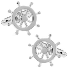 舵 マリン カフス カフスボタン カフリンクス n01797