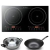 Gdrasuya10 1200W Electric Dual Induction Cooker Cooktop, 8 Gear Firepower