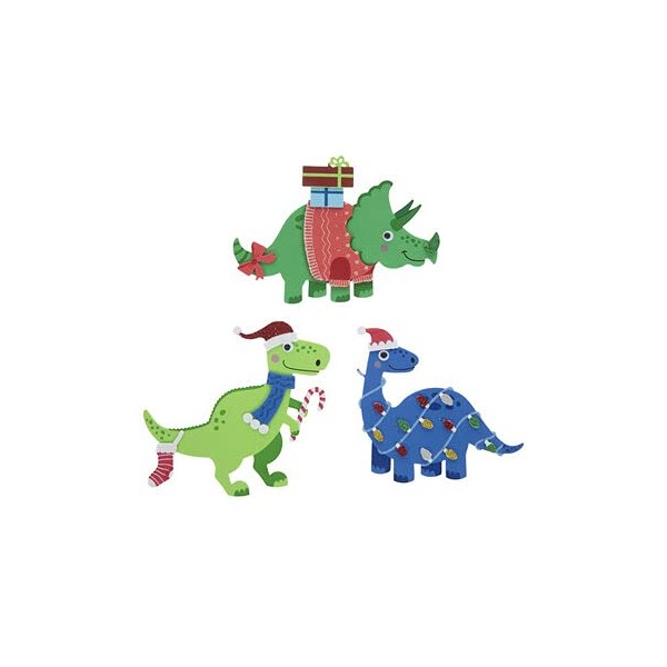 Nikki's Knick Knacks Christmas Dinosaur Dress Up Foam Peel and
