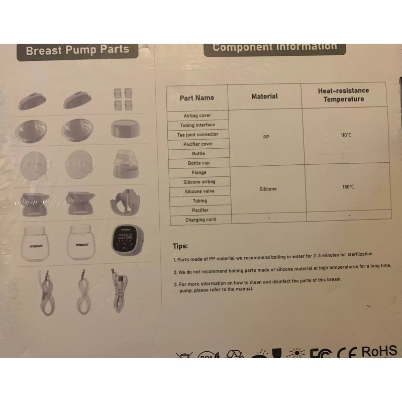 MISSAA Electric Breast Pump, Breast Pump Hands Free with 5