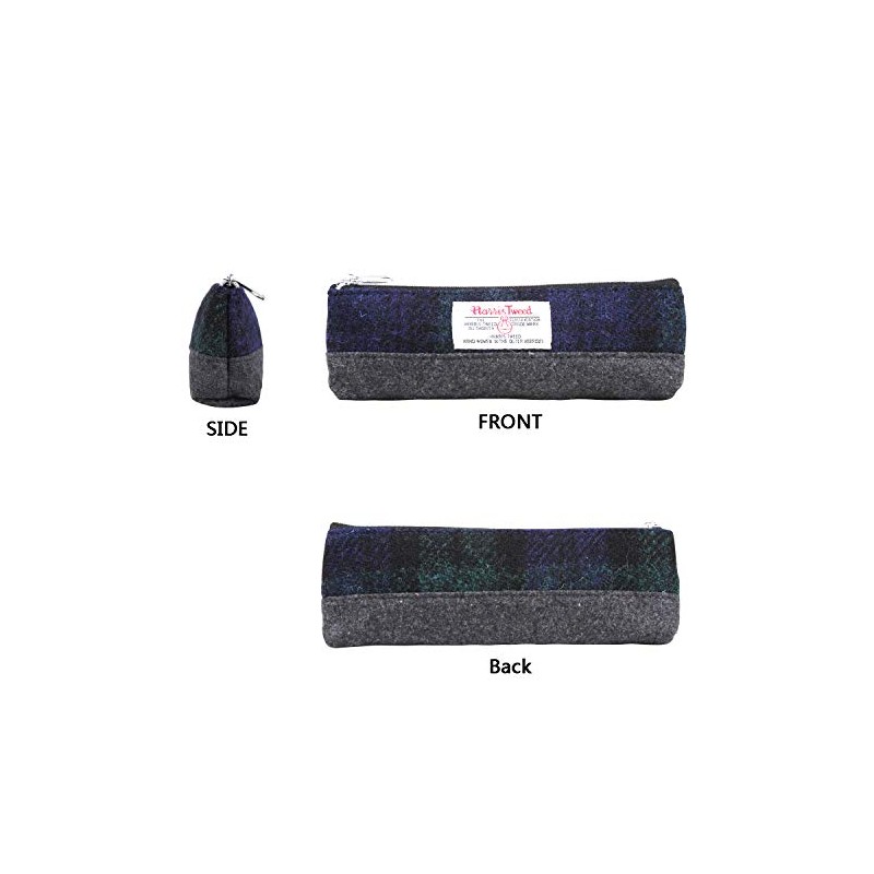 Harris Tweed Plaid Tartan Zipped Pencil Cases Makeup Case Pen