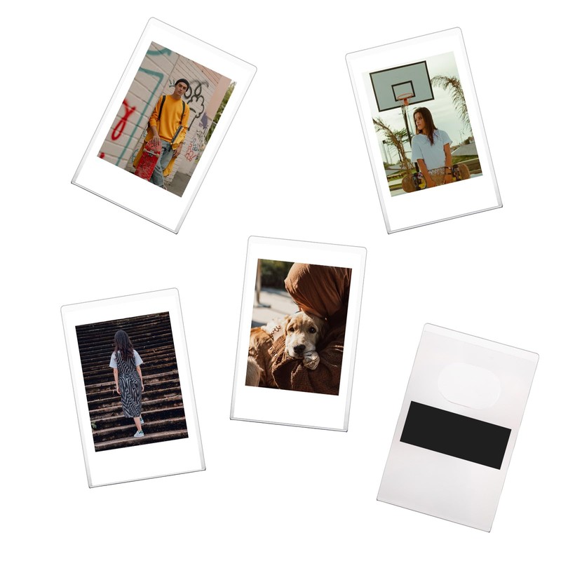 HIYQIN 5 Packs Acrylic Fridge Magnetic Frame for Instax Mini