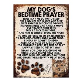 MY DOG'S BEDTIME PRAYER RETRO STYLE METAL TIN SIGN/PLAQUE (YORKSHIRE TERRIER)