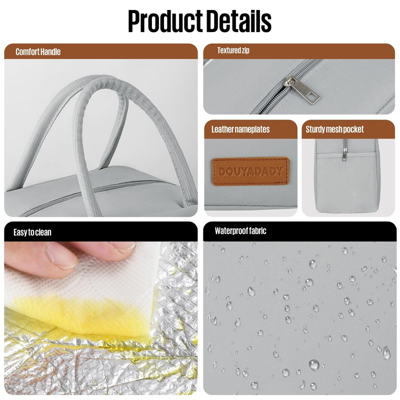 douyadady Lunch Bag&Box Women/Men Insulated&Reusable