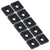 10Pcs Profile End Caps Aluminum Alloy Single Hole Cover Plate