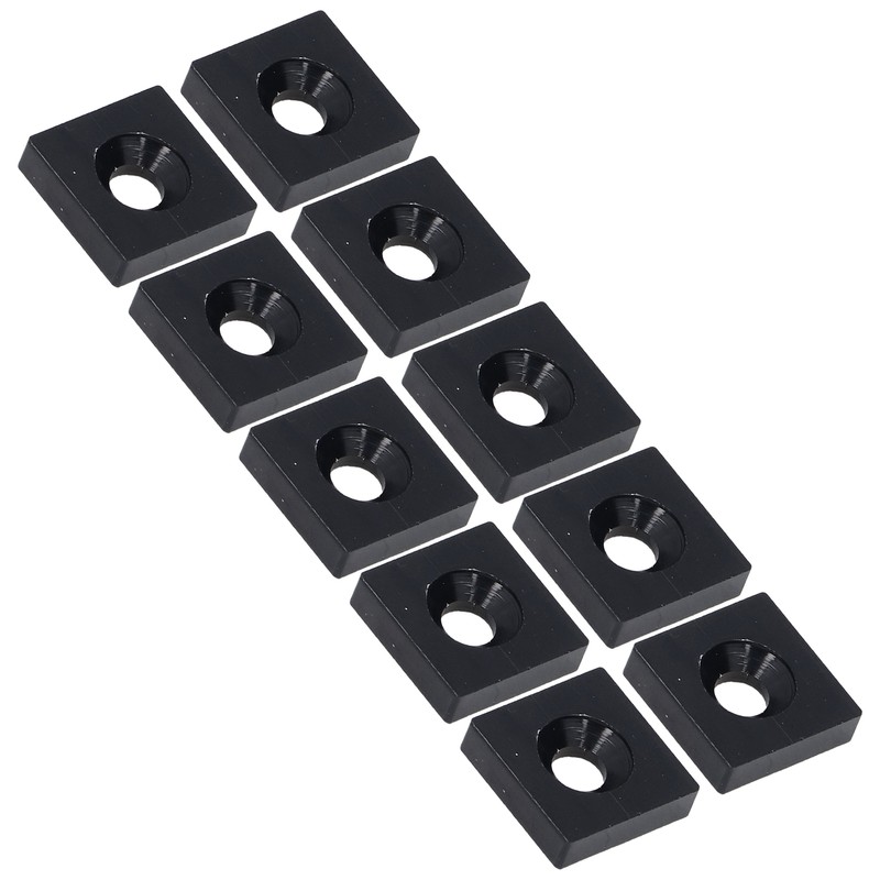 10Pcs Profile End Caps Aluminum Alloy Single Hole Cover Plate