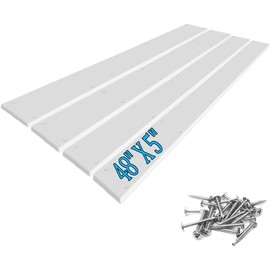 Desunqin 48" X 5" PE Trailer Bunk Glides, 4PCS Heavy Duty Boat Trailer Bunk Slide Pads with Screws and 12 Holes, Smoother Boat Trailer Glide Bunk Enders for Loadings and Launches Easier