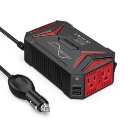 Bestek MRZ3010HU MRZ3010HU-JP Pure Sine Wave Car Inverter 300 W, Car Charger, Six Safeguards, DC12 V ToAC100 V, AC Outlet x 2, USB Port x 2, For 12V Cars