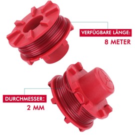 Eyoloty GE-CT 36/30 Li E Thread Spool Suitable for Einhell Cordless Grass Trimmer GE-CT 18/33 Li E, GP-CT 36/35 Li BL, GE-CT 36/30 Li E, AGILLO 36/255 BL, AGILLO 18/200 Length 8 m, Diameter 2 mm mm (3