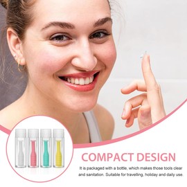 AFCJLTO Pack of 4 Contact Lens Tweezers, Contact Lens Aid for Inserting, Contact Lens Suction Cup, Contact Lens Inserter Remover with Storage Case (Pink, Yellow, Green and White)