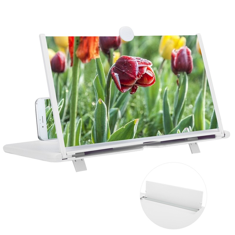 Universal 12in Phone Screen Magnifier Folding Display Magnifying Amplifier 3D