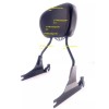 JMEI BLACK SKULL Sissy Bar Backrest With Docking For HARLEY