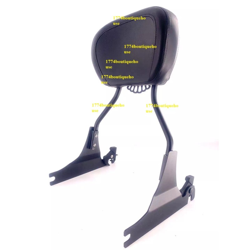 JMEI BLACK SKULL Sissy Bar Backrest With Docking For HARLEY