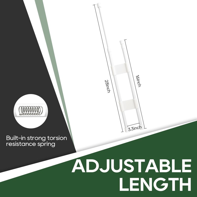 RVGUARD Double RV Refrigerator Bar Adjustable Fridge Tension Rod Holds