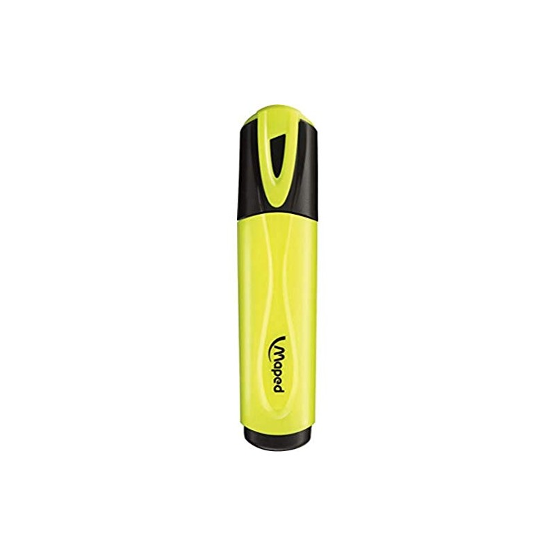 Maped Classic Fluorescent Highlighter, Yellow, Pack of 12