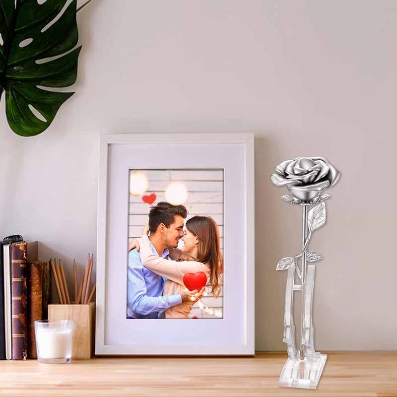 Rose Flower Keepsake Urn for Ashes Sympathy Gift Small Stainless