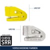 URBAN UR210Y Motorradschloss Bremsscheibenschloss, CLASSE SRA-Zugelassen, Gelb Doppelverriegelung Schließbolzen Ø10
