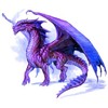 Purple Majestic Dragon Edible Icing Image (6 inch round)