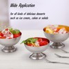 Reusable Stainless Steel Dessert Cups Set for Ice Cream Sundae,