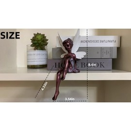 Sitting Fairy Garden Statue,Angel Yard Statues Outdoor,Fairy Gifts for Women Garden Fairy Figurines Outdoor Decor (Brown)