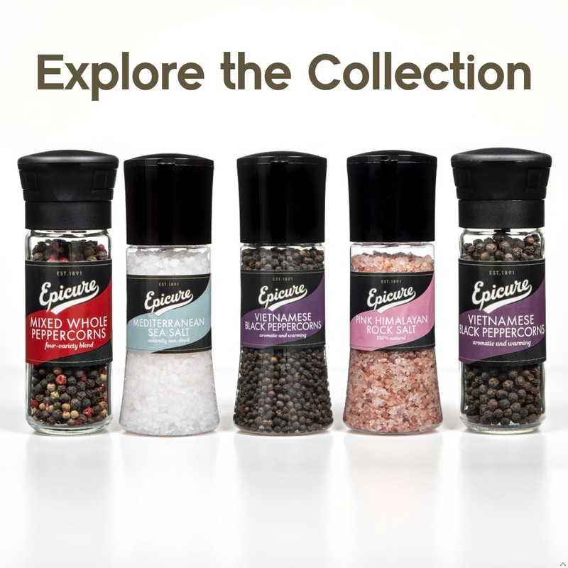 Epicure Mediterranean Sea Salt Freshly Ground Seasoning Grinders 270 g