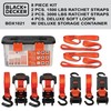 BLACK+DECKER BDX1021 8-Piece Ratchet Strap and Soft Loop Kit with