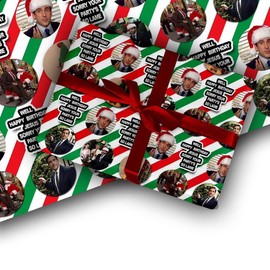 The Office Christmas Wrapping Paper and Tag | Dwight | Prison Mike | Gift wrap | Funny Jokd