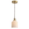 Magiroz Mid Century Modern Pendant Light Fixture Minimalist White Ceramic